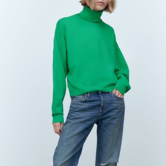 Zara Sweaters Zara Oversized Green Sweater Poshmark